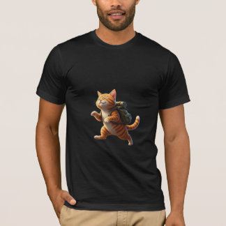 Happy Hiking Adventure Kitten T Shirt