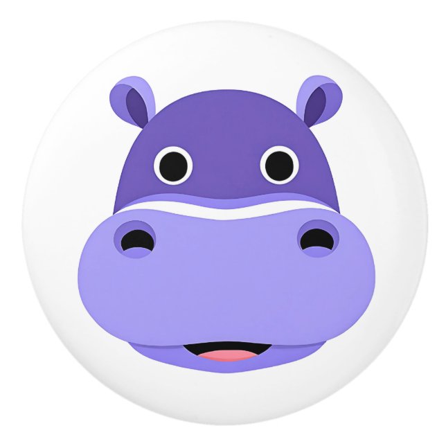 Happy Hippo Face Knopp (Framsidan)