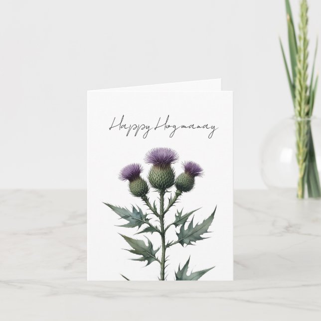 Happy Hogmanay Helgkort (Framsida)