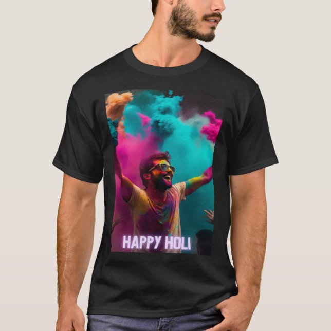 Happy Holi Festival Outfit T Shirt (Framsida)
