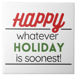 Happy holiday kakelplatta