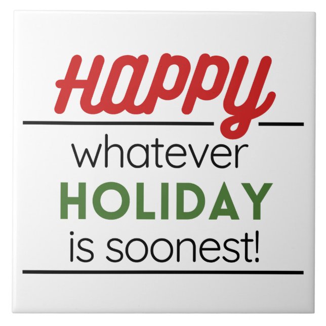 Happy holiday  kakelplatta (Framsidan)