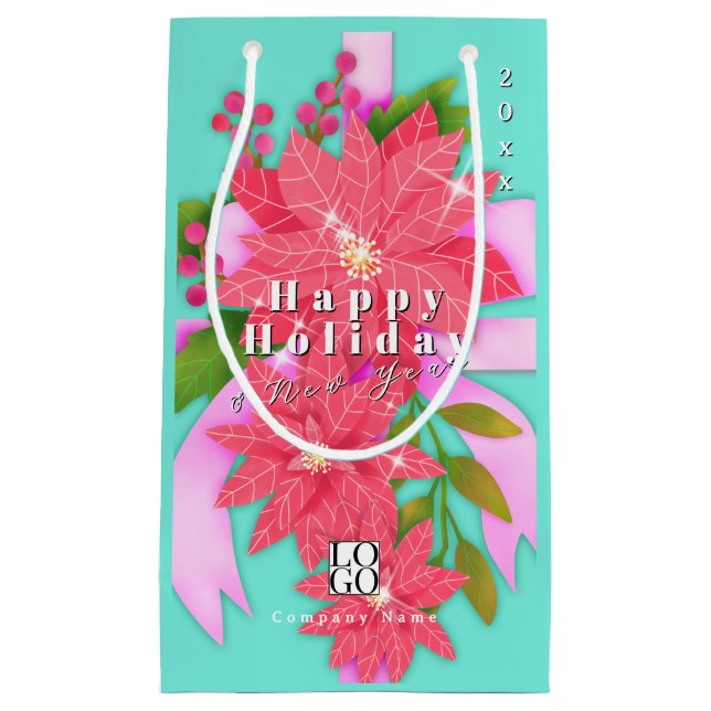 Happy Holiday New Year Business Logo  Teal (Framsidan)