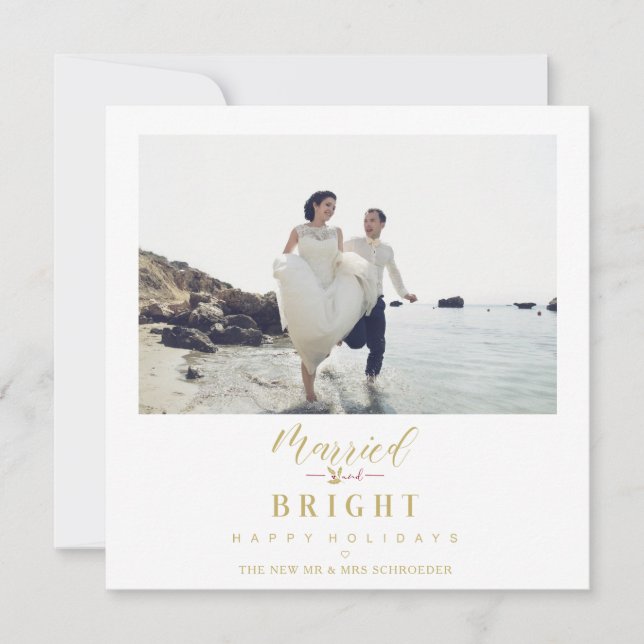 Happy Holidays Christmas Married & Bright Newlywed (Framsida)