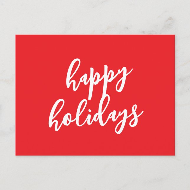 Happy Holidays Christmas New Year Season Message Helg Vykort (Framsida)