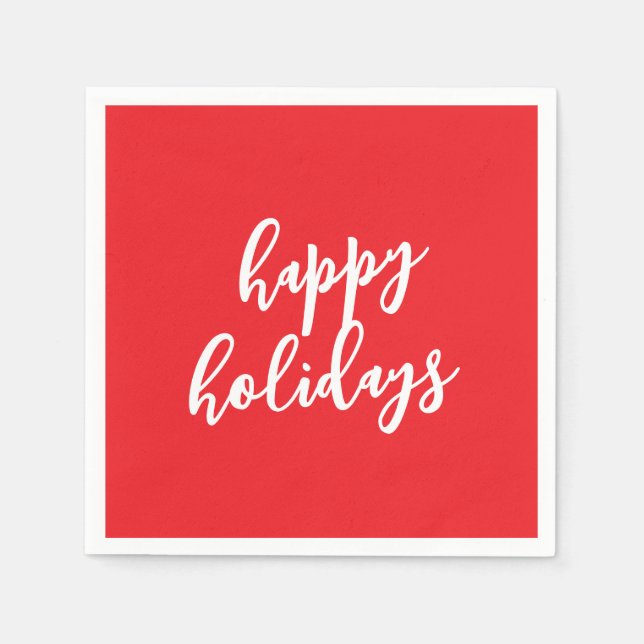 Happy Holidays Christmas New Year Season Message Pappersservett (Framsidan)