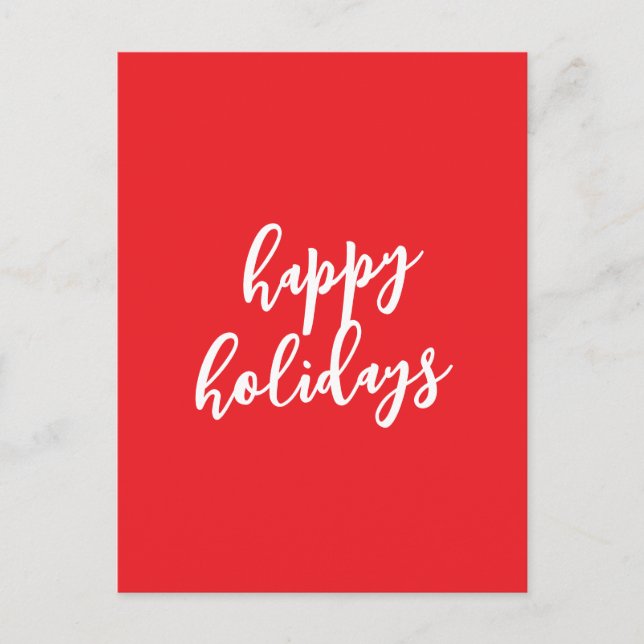 Happy Holidays Christmas New Year Season Message Vykort (Framsida)