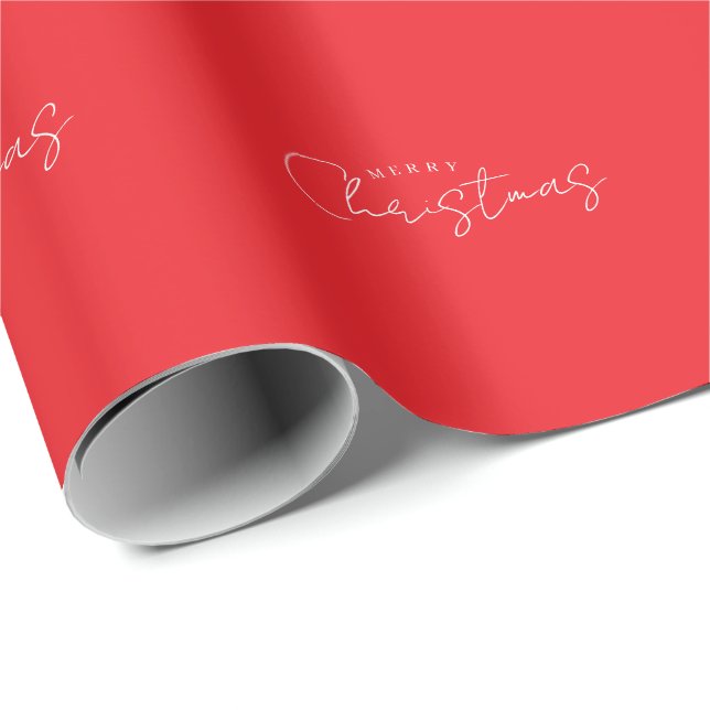 Happy Holidays Christmas New Year Season Red Presentpapper (Rullad Hörn)