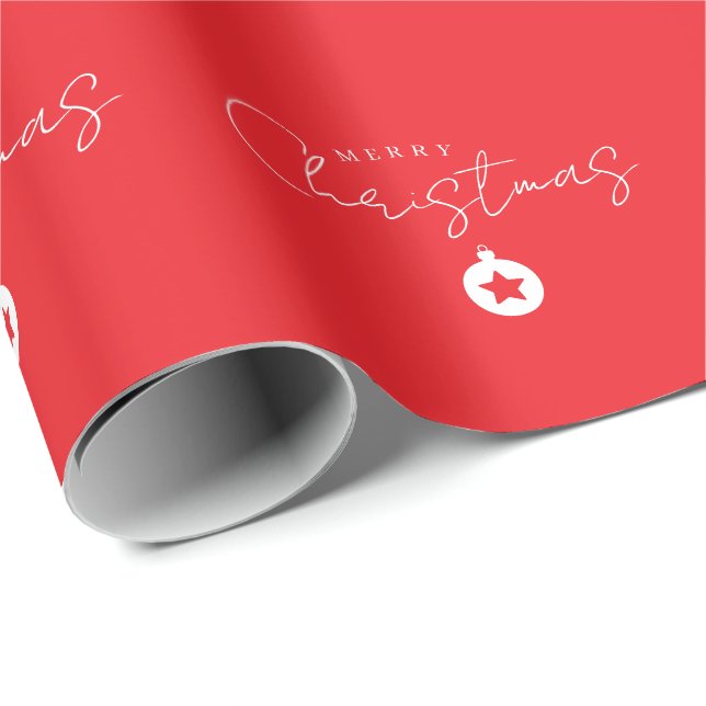 Happy Holidays Christmas New Year Season Red Presentpapper (Rullad Hörn)