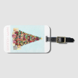Happy Holidays. Christmas Tree Bagagebricka