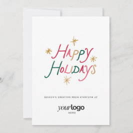 Happy Holidays Corporate Holiday Greeting Card Julkort