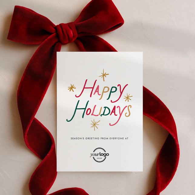 Happy Holidays Corporate Holiday Greeting Card Julkort (Corporate Happy Holidays Greeting Card)