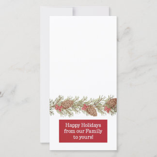 happy holidays customizable photo card julkort