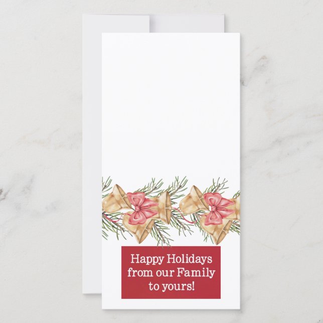happy holidays customizable photo card julkort (Framsida)