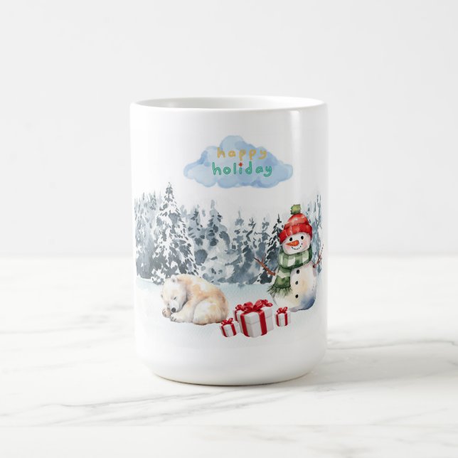 HAPPY HOLIDAYS  CUTE SNOWMAN FOR KIDS  KAFFEMUGG (Center)