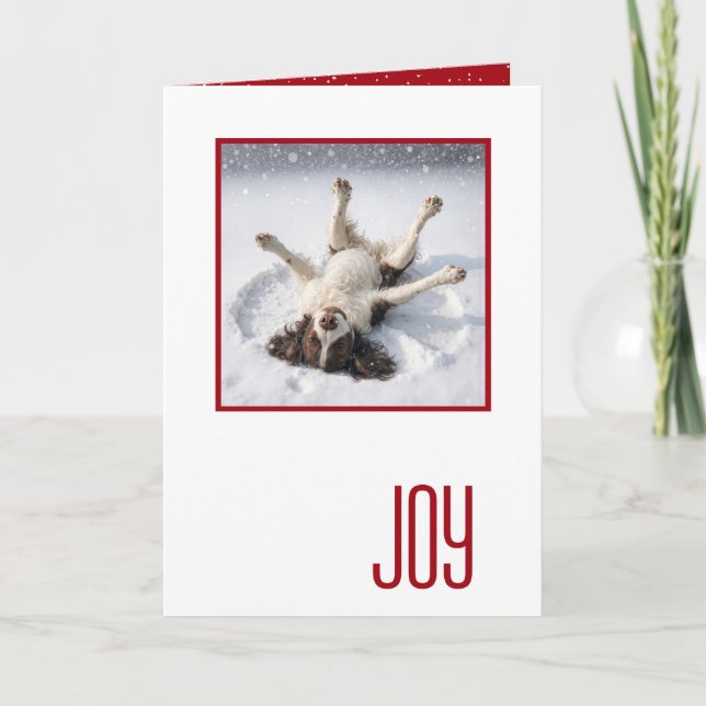 Happy Holidays English Spring Spaniel Kort (Framsida)