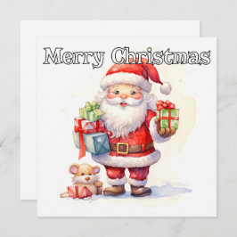 Happy Holidays Everybody From Santa Claus Julkort