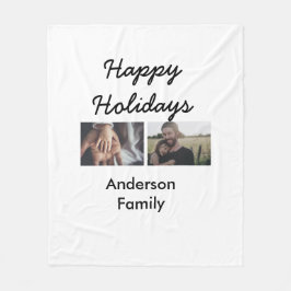 Happy holidays father son Christmas photo family n Fleecefilt