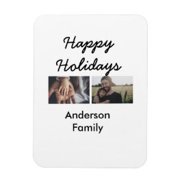 Happy holidays father son Christmas photo family n Magnet