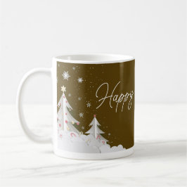 Happy Holidays – Festive Winter Brown Mug Kaffemugg