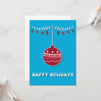 Happy holidays flat greeting card kort