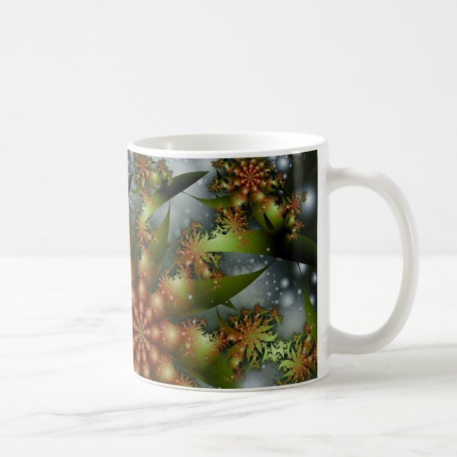 Happy Holidays Fractal Kaffemugg (Höger)