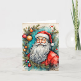 Happy Holidays From Santa Claus Helgkort