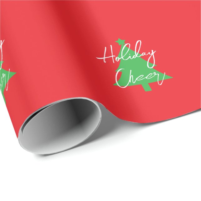 Happy Holidays Merry Christmas New Year Presentpapper (Rullad Hörn)