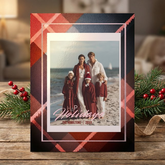 Happy Holidays Modern Family photo postcard Vykort (Skapare uppladdad)