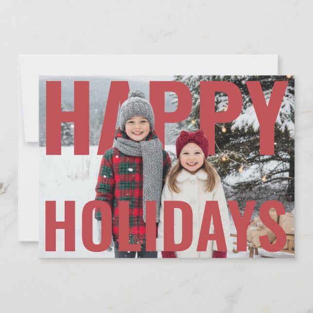 Happy Holidays PhotoPop Card Julkort (Framsida)