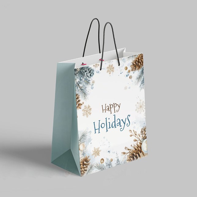  Happy Holidays Pine Tree Gift Bag (Skapare uppladdad)