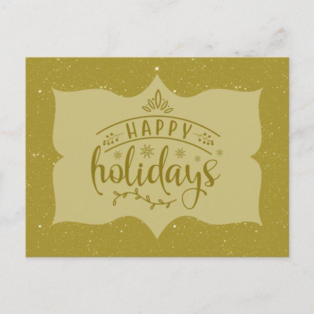 Happy Holidays Script Vykort (Framsida)