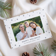 Happy Holidays Snowflake Border