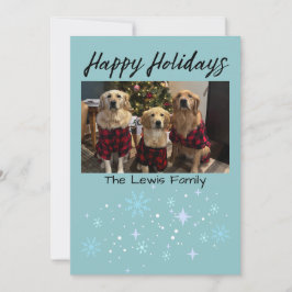 Happy Holidays Snowflake Photo Card Julkort