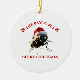 Happy Holidays The Bayou Fly Julgransprydnad Keramik
