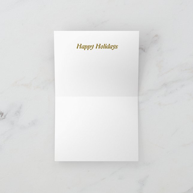 Happy Holidays vintage style Helgkort (Inuti)