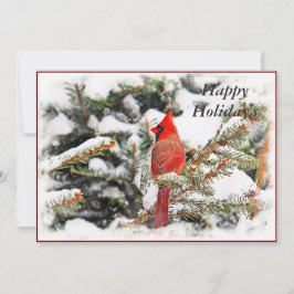 Happy Holidays Winter Wildlife Christmas Card Julkort