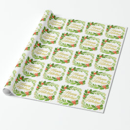 'Happy Holidays' Wrapping Paper Presentpapper