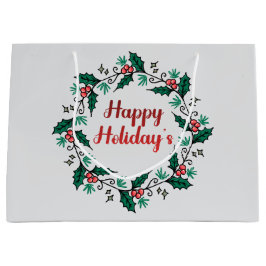 Happy Holiday's Wreath Gift Bag