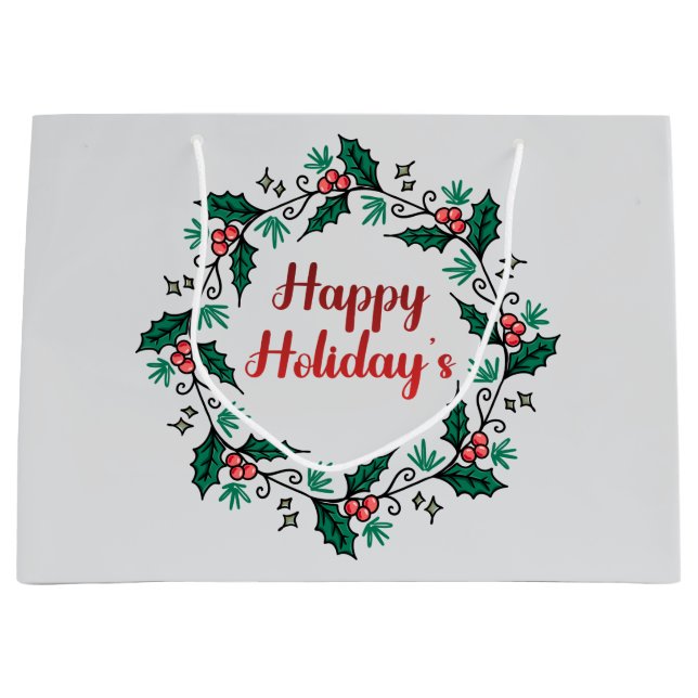 Happy Holiday's Wreath Gift Bag (Framsidan)