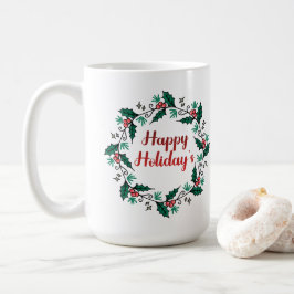 Happy Holiday's Wreath Mug Kaffemugg