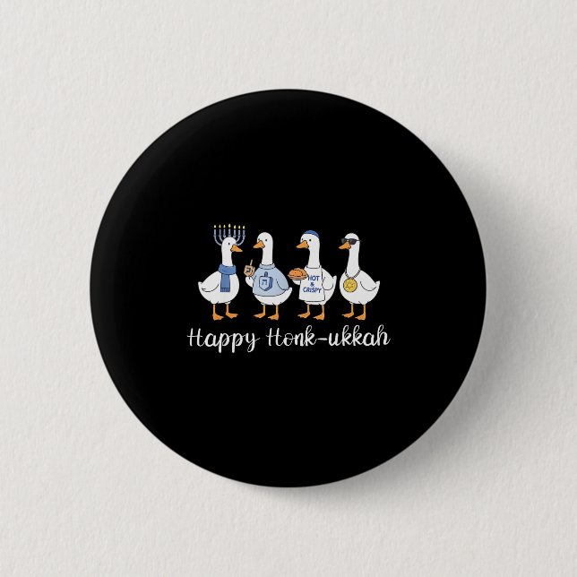 Happy Honk-ukkah Hanukkah Silly Goose Women Men Ki Knapp (Framsida)