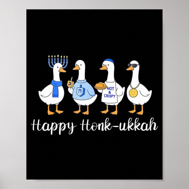Happy Honkukkah Hanukkah Funny Chanukah Jewish Fes Poster (Framsidan)