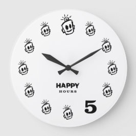 HAPPY Hours Wall Clock Stor Klocka