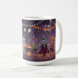 Happy Howl-O-Ween Party Kaffemugg