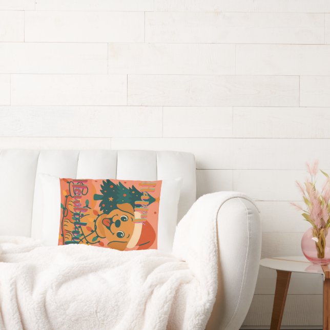 Happy Howlidays! Funny Santa Dog Lumbarkudde (Soffa)