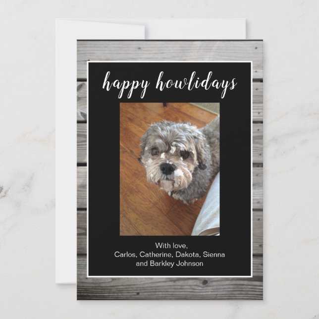 Happy Howlidays Pet Lover Holiday Photo Card Julkort (Framsida)