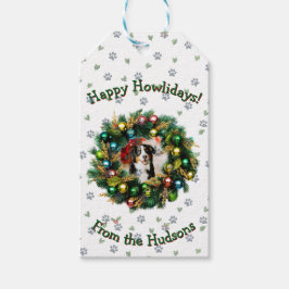 Happy Howlidays Photo Card Presentetikett