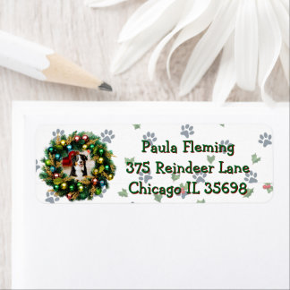 Happy Howlidays Photo Card Returadress Etikett