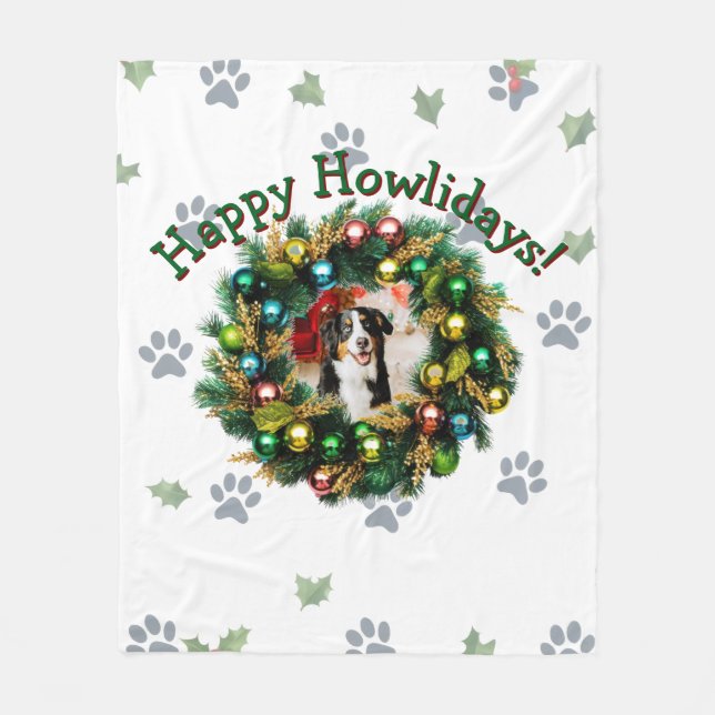 Happy Howlidays Photo Image Fleecefilt (Framsidan)